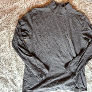 Croft & Barrow Charcoal Turtleneck Top
